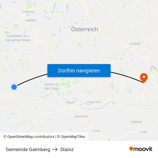 Gemeinde Gaimberg to Stainz map