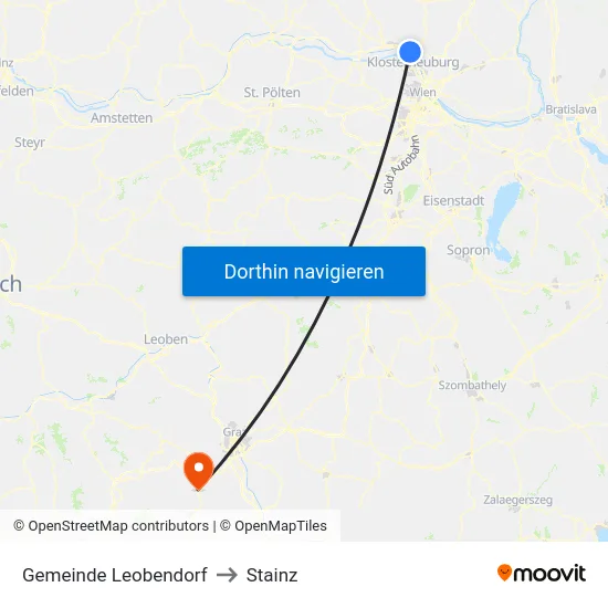 Gemeinde Leobendorf to Stainz map