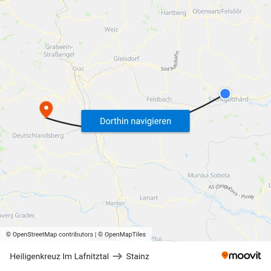Heiligenkreuz Im Lafnitztal to Stainz map