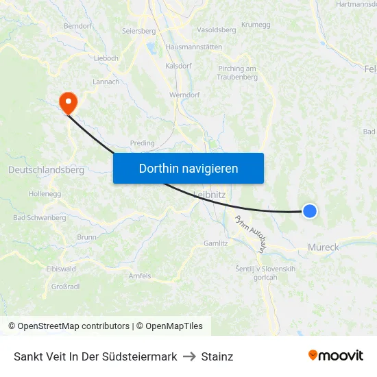 Sankt Veit In Der Südsteiermark to Stainz map
