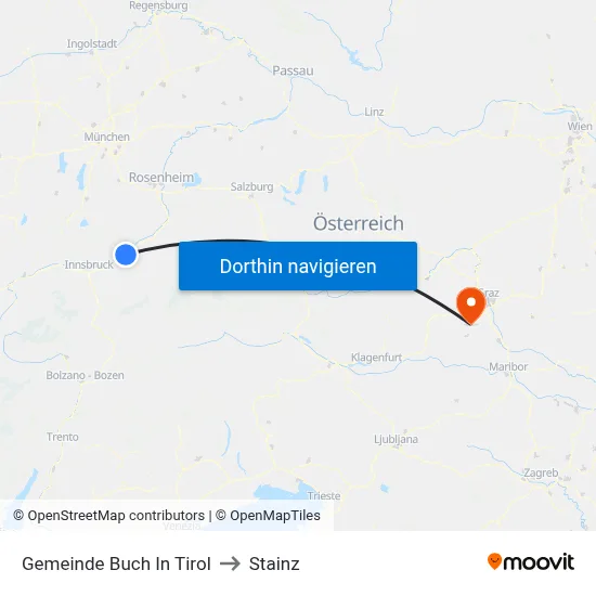 Gemeinde Buch In Tirol to Stainz map