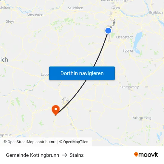 Gemeinde Kottingbrunn to Stainz map