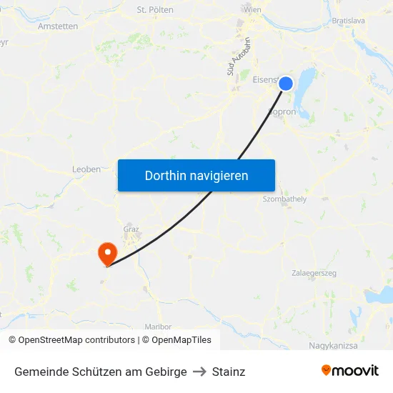 Gemeinde Schützen am Gebirge to Stainz map