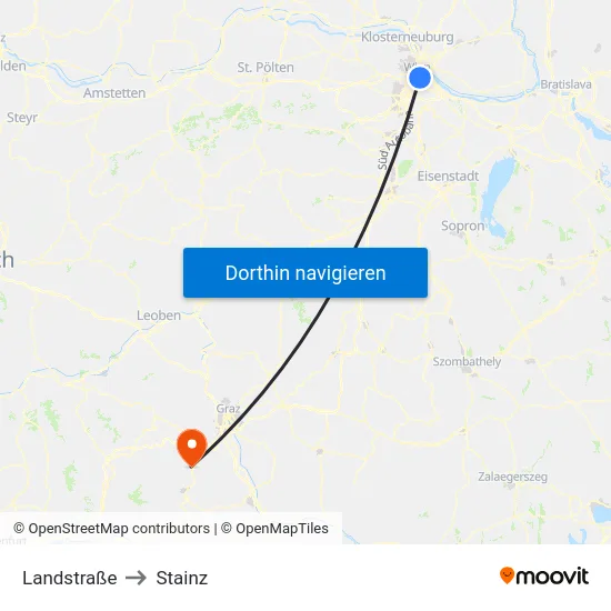 Landstraße to Stainz map