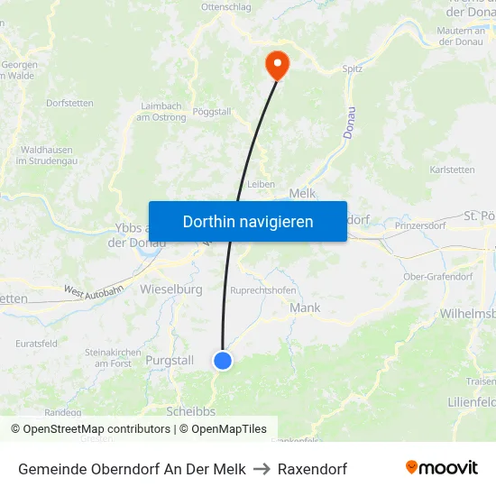 Gemeinde Oberndorf An Der Melk to Raxendorf map