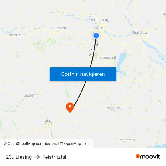 23., Liesing to Feistritztal map