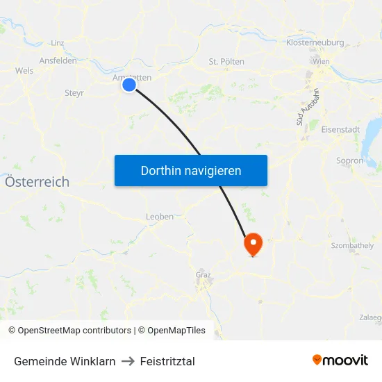Gemeinde Winklarn to Feistritztal map