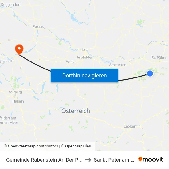 Gemeinde Rabenstein An Der Pielach to Sankt Peter am Hart map