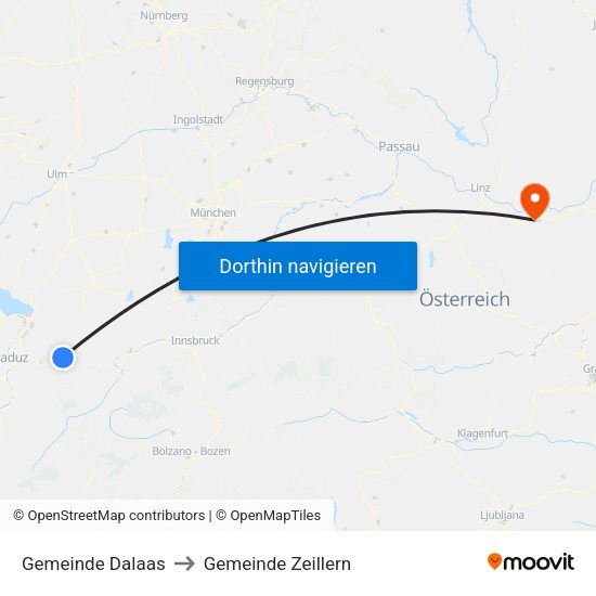 Gemeinde Dalaas to Gemeinde Zeillern map