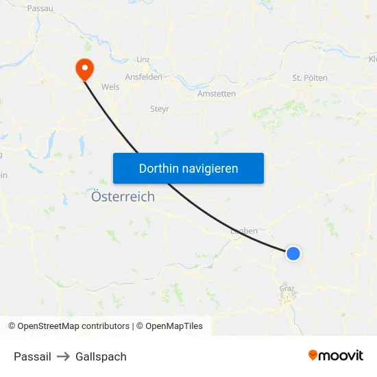 Passail to Gallspach map