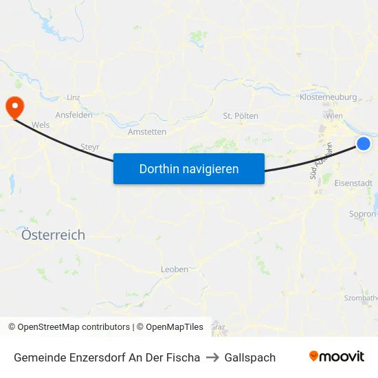 Gemeinde Enzersdorf An Der Fischa to Gallspach map