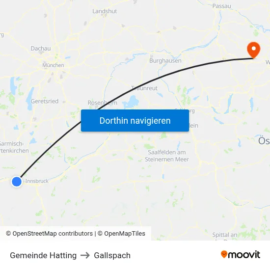 Gemeinde Hatting to Gallspach map
