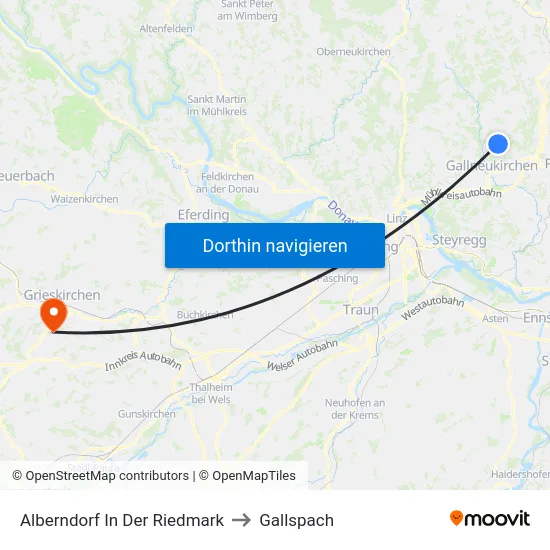 Alberndorf In Der Riedmark to Gallspach map
