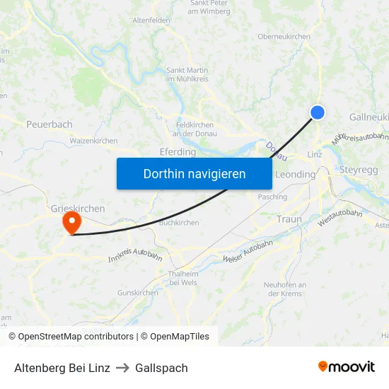 Altenberg Bei Linz to Gallspach map