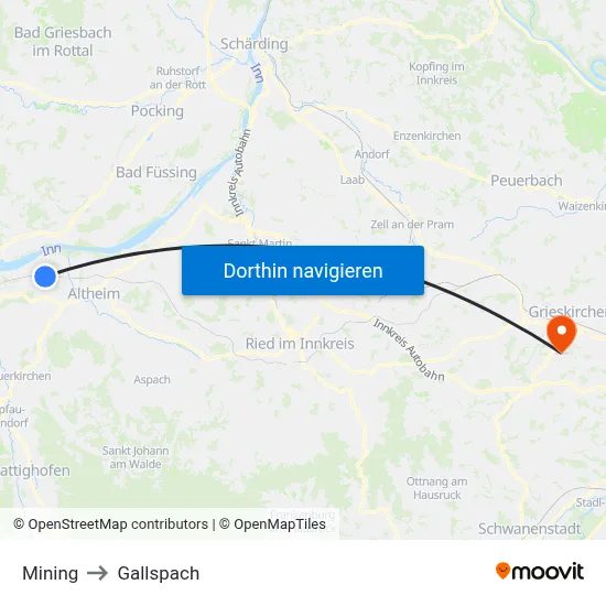 Mining to Gallspach map