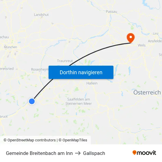 Gemeinde Breitenbach am Inn to Gallspach map