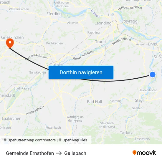 Gemeinde Ernsthofen to Gallspach map