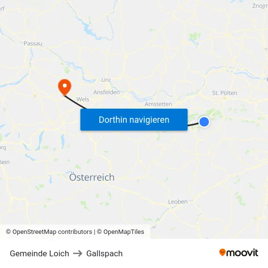 Gemeinde Loich to Gallspach map