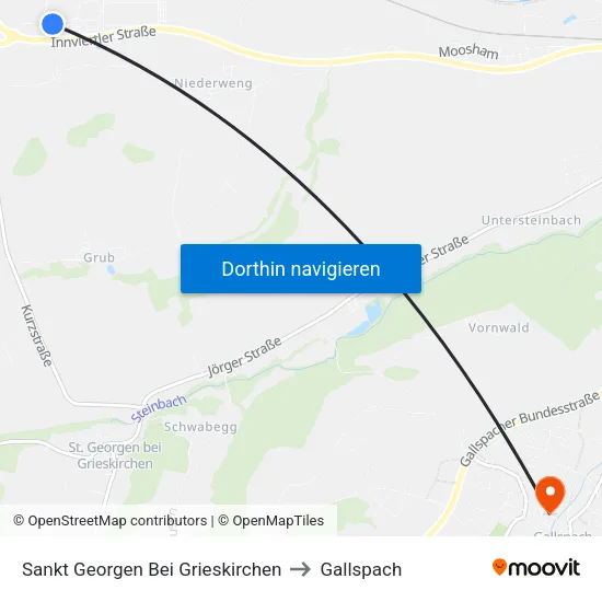 Sankt Georgen Bei Grieskirchen to Gallspach map