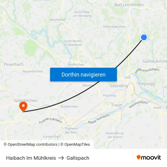 Haibach Im Mühlkreis to Gallspach map