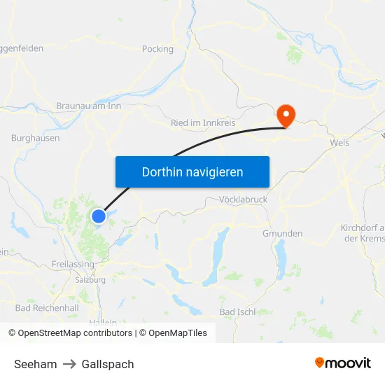 Seeham to Gallspach map