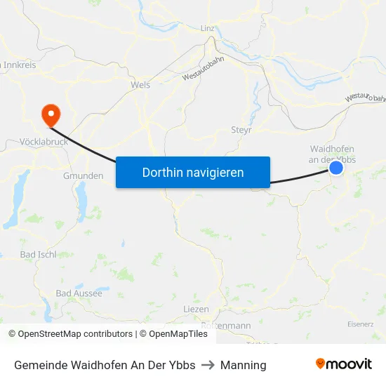 Gemeinde Waidhofen An Der Ybbs to Manning map