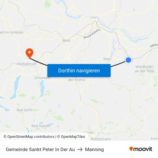 Gemeinde Sankt Peter In Der Au to Manning map