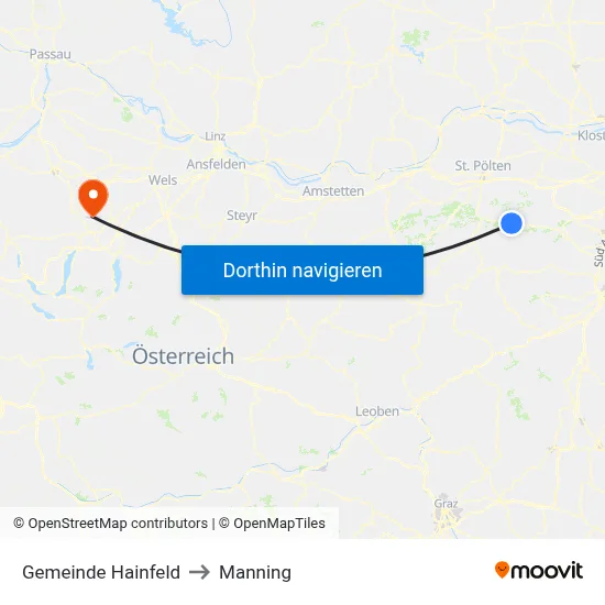 Gemeinde Hainfeld to Manning map