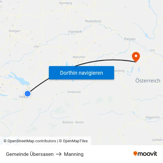 Gemeinde Übersaxen to Manning map
