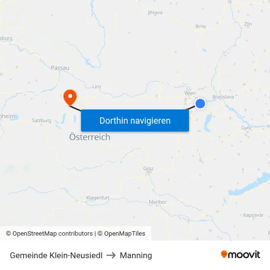 Gemeinde Klein-Neusiedl to Manning map