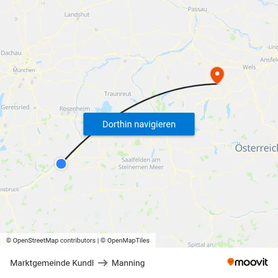Marktgemeinde Kundl to Manning map