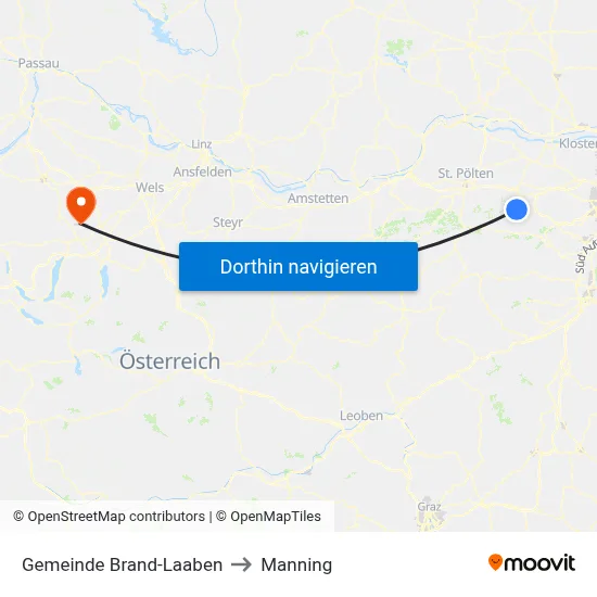 Gemeinde Brand-Laaben to Manning map