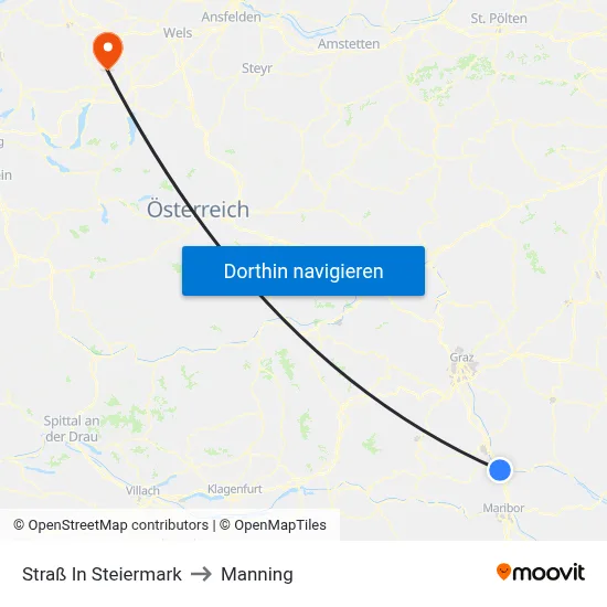 Straß In Steiermark to Manning map