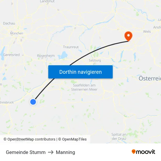 Gemeinde Stumm to Manning map