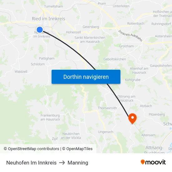 Neuhofen Im Innkreis to Manning map