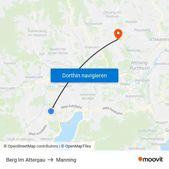 Berg Im Attergau to Manning map