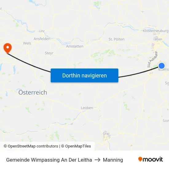 Gemeinde Wimpassing An Der Leitha to Manning map