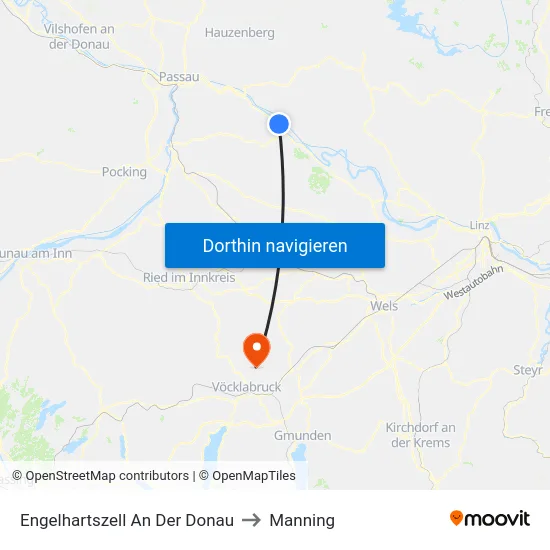 Engelhartszell An Der Donau to Manning map