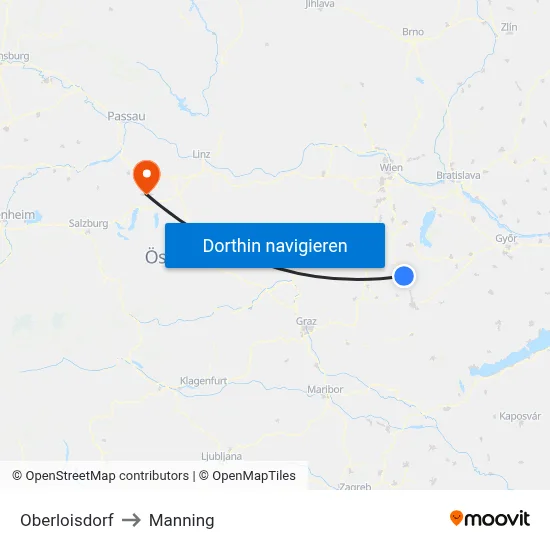 Oberloisdorf to Manning map
