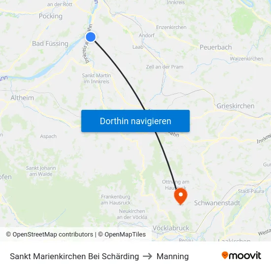 Sankt Marienkirchen Bei Schärding to Manning map