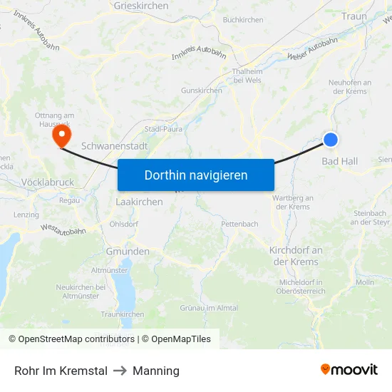 Rohr Im Kremstal to Manning map