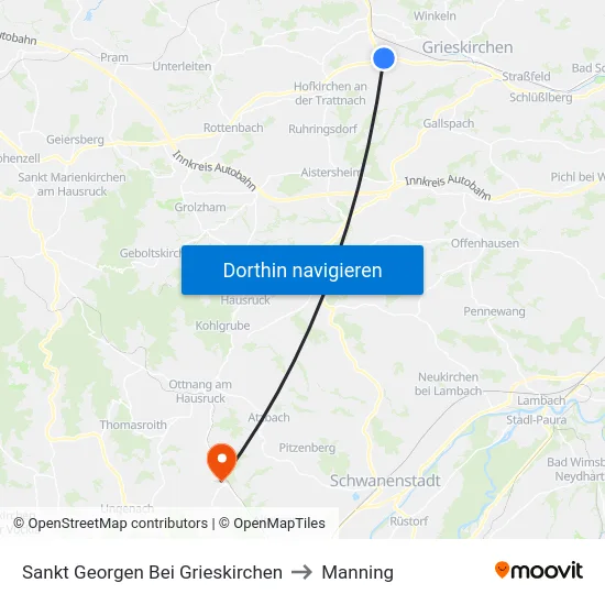 Sankt Georgen Bei Grieskirchen to Manning map