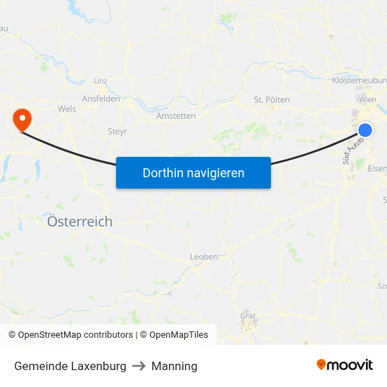 Gemeinde Laxenburg to Manning map
