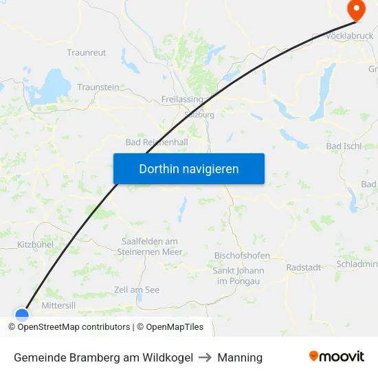 Gemeinde Bramberg am Wildkogel to Manning map