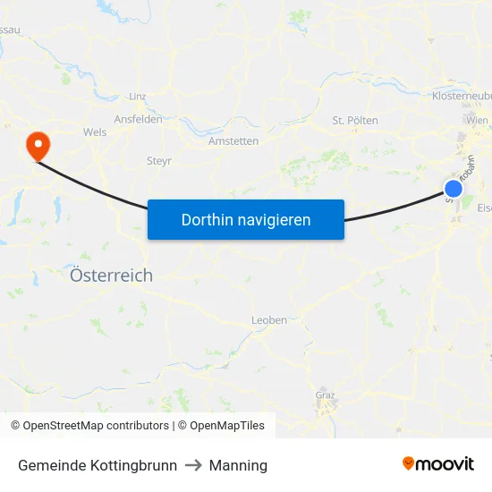Gemeinde Kottingbrunn to Manning map