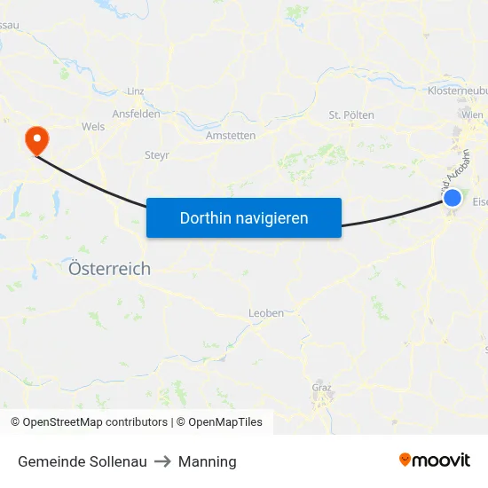 Gemeinde Sollenau to Manning map