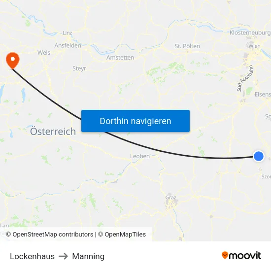 Lockenhaus to Manning map
