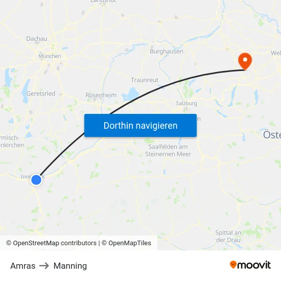 Amras to Manning map