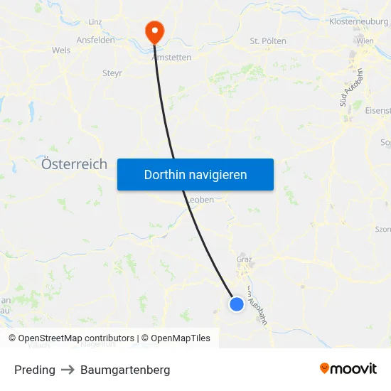 Preding to Baumgartenberg map
