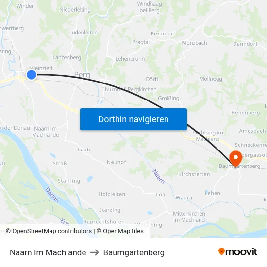 Naarn Im Machlande to Baumgartenberg map
